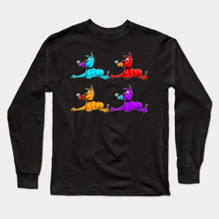 Four Color Danes Long Sleeve T-Shirt